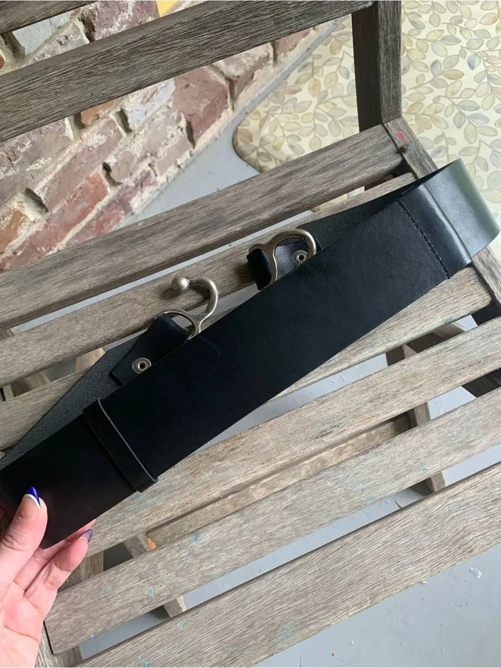 Vintage Coldwater Creek Adjustable Black Belt L-XL